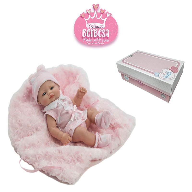 Berbesa Doll Vestito e Coperta Rosa 27 cm