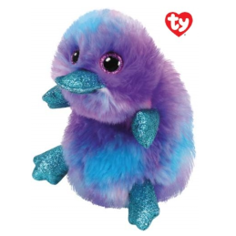 TY Peluche Ornitorinco Viola Occhi Glitter Zappy 24 cm