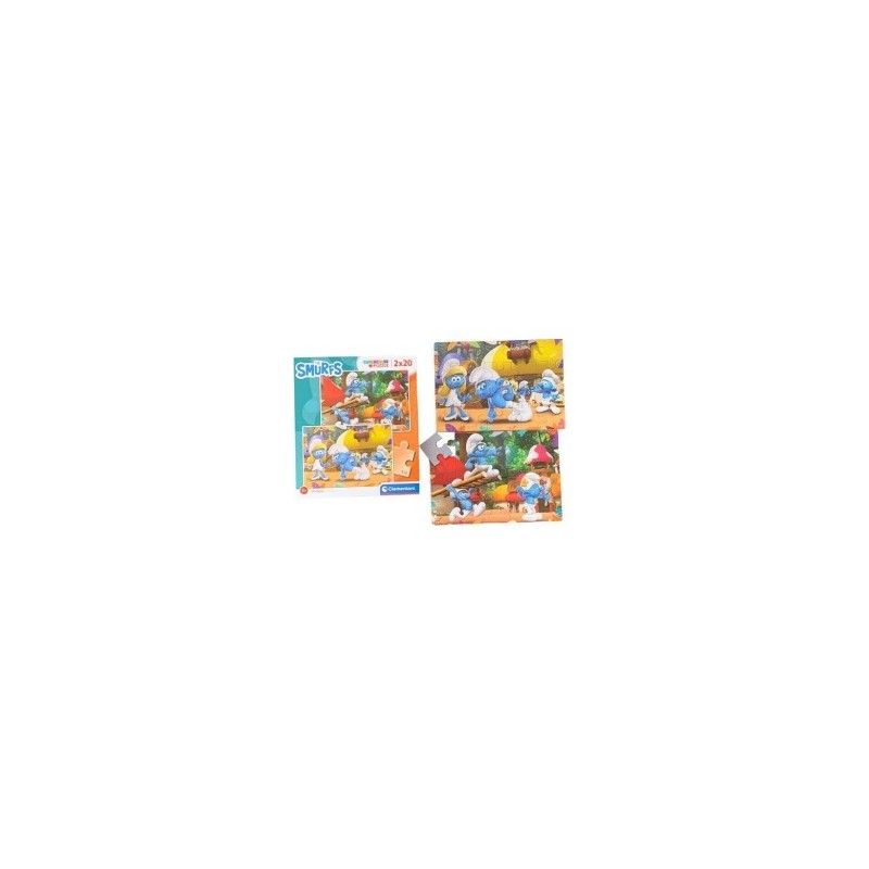 Super Color Puzzle The Smurfs 2 x 20 pcs Super Color Puzzle The Smurfs 2 x 20 pcs