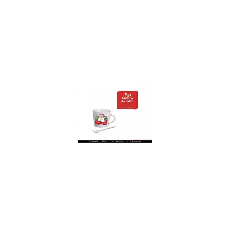 Tazzina caffe con cucchiaino Credo a Babbo Natale XT2315 Tazzina caffe con cucchiaino Credo a Babbo Natale XT2315