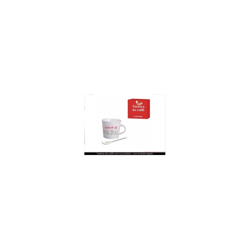 Tazzina caffe con cucchiaino Aiutante di Babbo Natale XT2315 Tazzina caffe con cucchiaino Aiutante di Babbo Natale XT2315