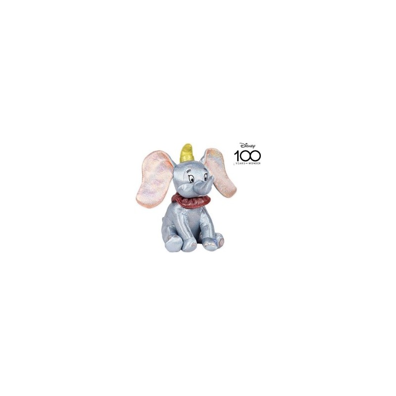 Peluche Disney Dumbo Glitter con Suono 28 Cm Peluche Disney Dumbo Glitter con Suono 28 Cm