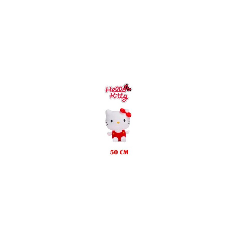 Peluche Hello Kitty con Vestito Rosso 50 CM Peluche Hello Kitty con Vestito Rosso 50 CM