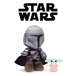 Peluche Star Wars Baby Yoda con Grogu 25 CM