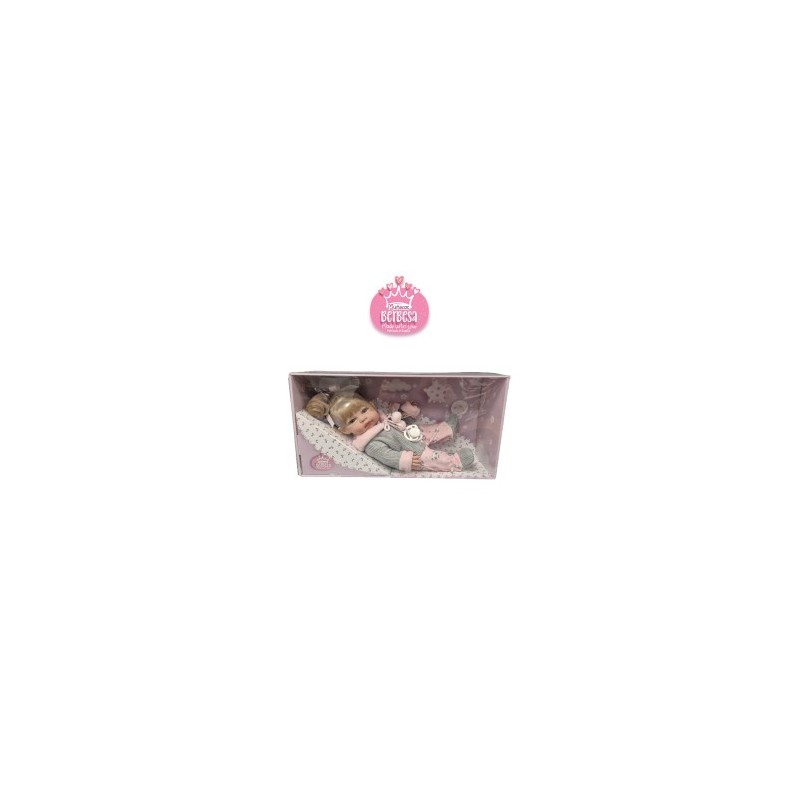 Berbesa Baby Coral Con Giacca Grigia 34 cm