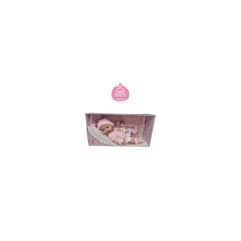 Berbesa Baby Coral Con Coperta e Giacca Rosa 34 cm