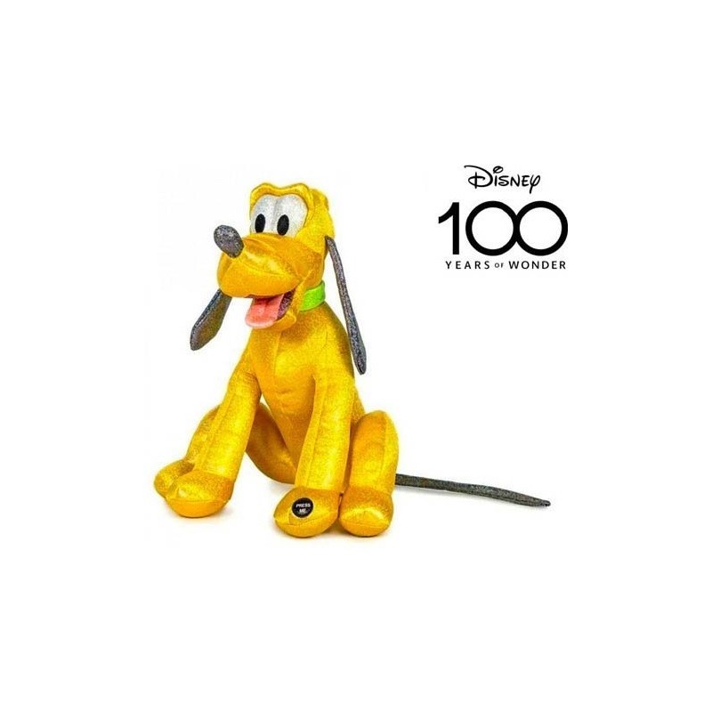 Peluche Disney Pluto Glitter con Suono 28 Cm Peluche Disney Pluto Glitter con Suono 28 Cm