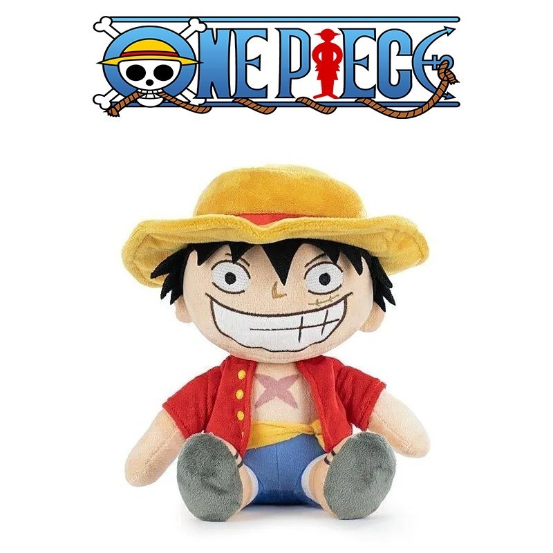 Peluche One Piece Seduto Luffy 25 cm Peluche One Piece Seduto Luffy 25 cm
